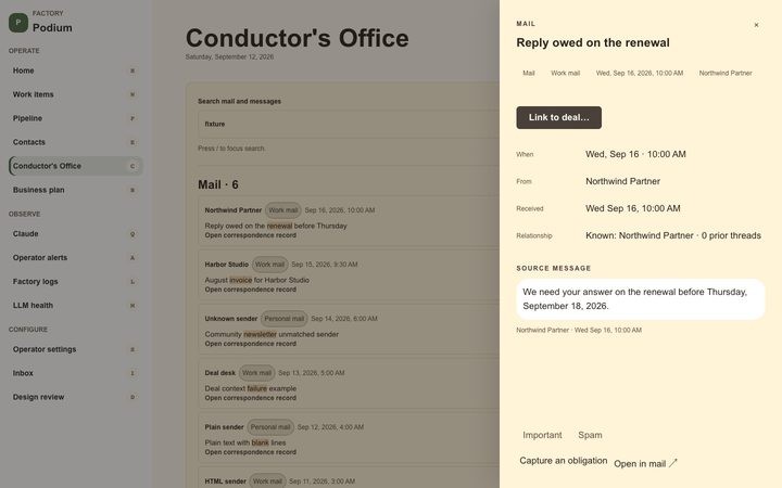 Golden Hour — Conductor's Office (fixture)