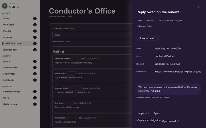 Midnight Galaxy — Conductor's Office (fixture)
