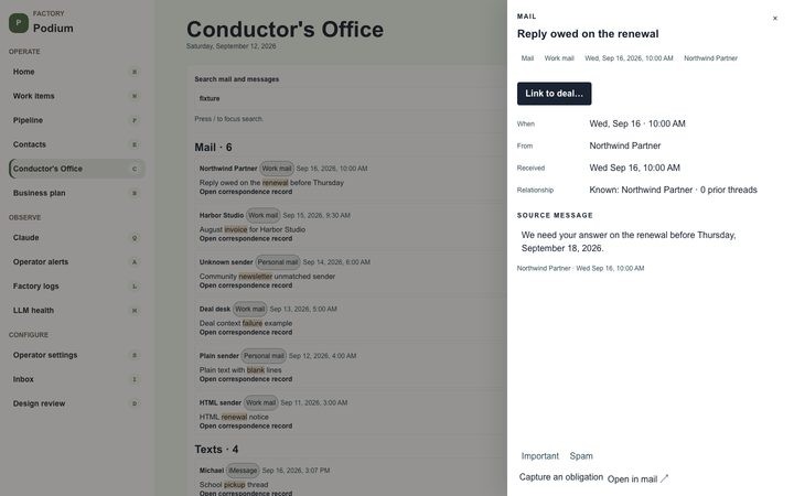 Ocean Depths — Conductor's Office (fixture)
