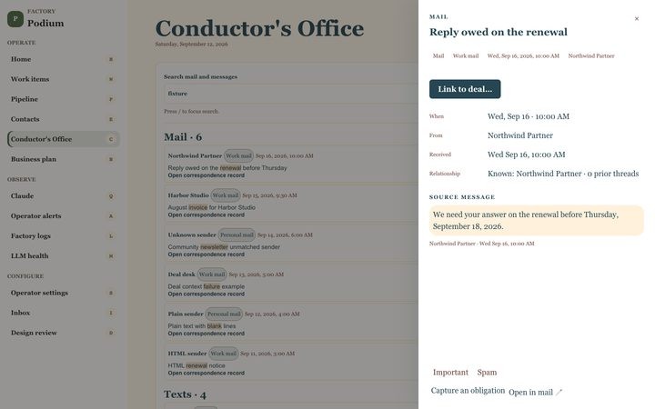 Sunset Boulevard — Conductor's Office (fixture)