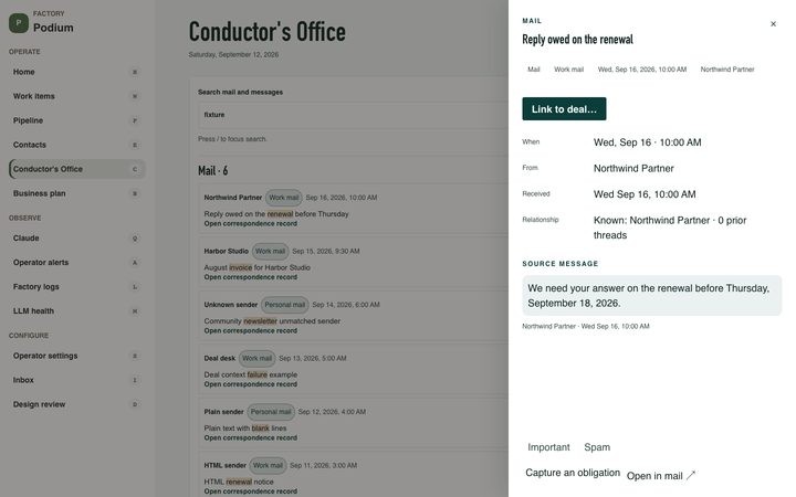Alpine Signal — Conductor's Office (fixture)
