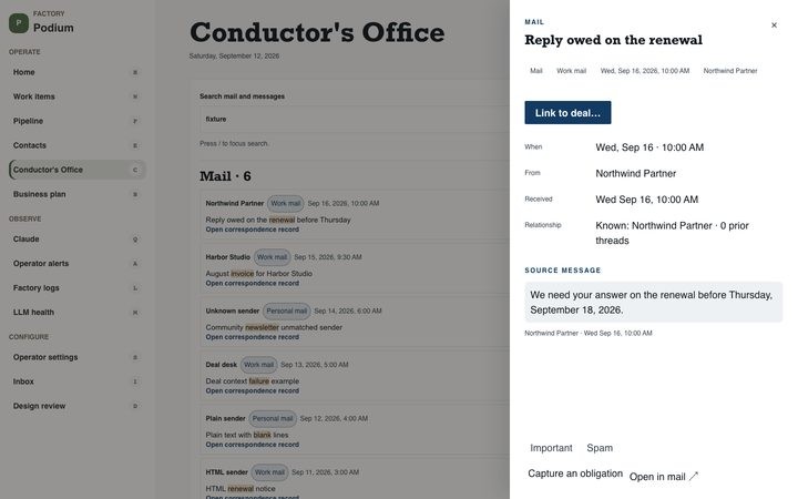 Civic Grid — Conductor's Office (fixture)