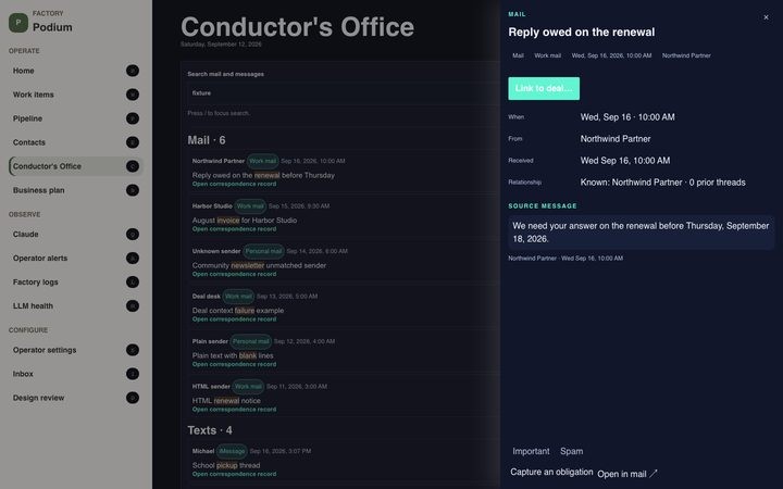 Neon Arcade — Conductor's Office (fixture)