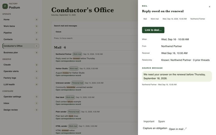 Orchard Ledger — Conductor's Office (fixture)