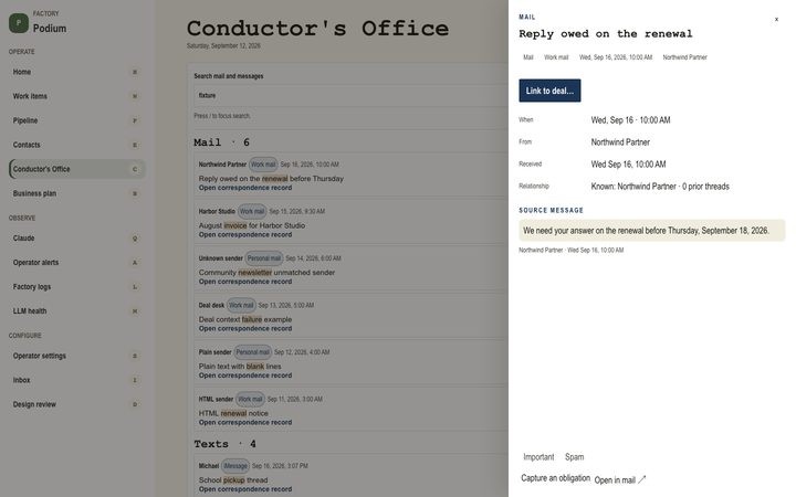 Transit Mono — Conductor's Office (fixture)