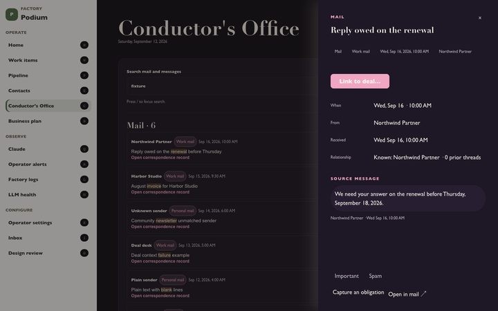Velvet Stage — Conductor's Office (fixture)