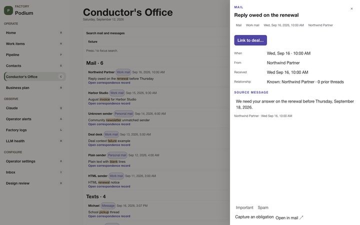Engineering Calm — Conductor's Office (fixture)