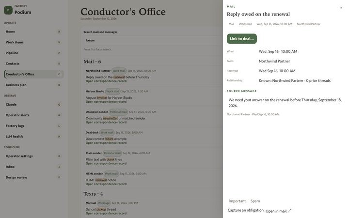 Warm Paper — Conductor's Office (fixture)